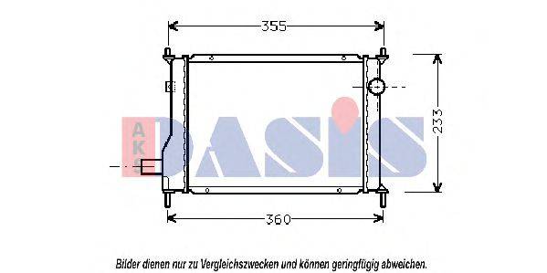 AKS DASIS 1102701 Радіатор, охолодження двигуна