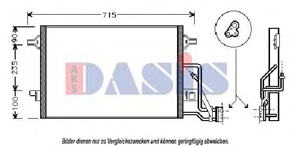 AKS DASIS VW5189 Конденсатор, кондиціонер