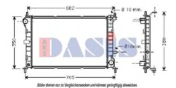 AKS DASIS FD2264 Радіатор, охолодження двигуна