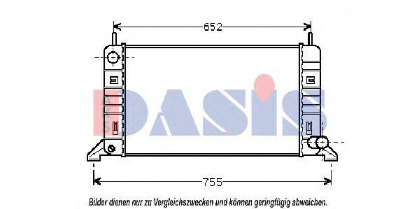 AKS DASIS 18002078 Радіатор, охолодження двигуна