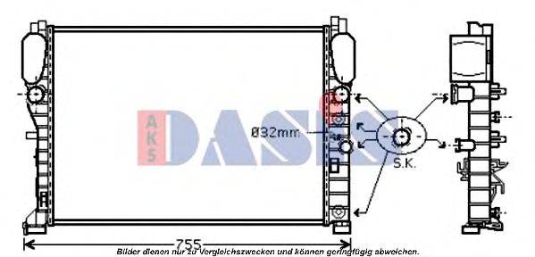 AKS DASIS MSA2394 Радіатор, охолодження двигуна