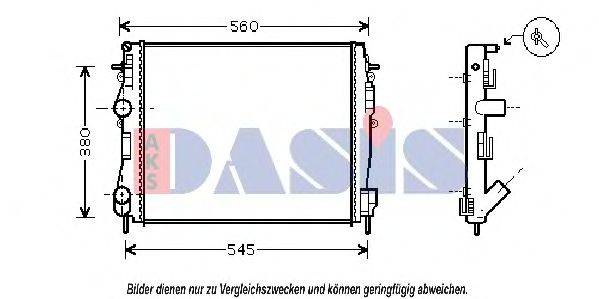 AKS DASIS 43002309 Радіатор, охолодження двигуна