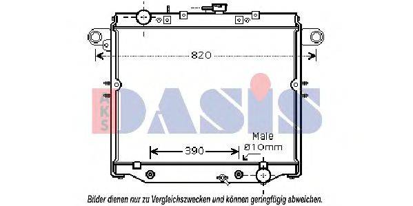 AKS DASIS 53002378 Радіатор, охолодження двигуна
