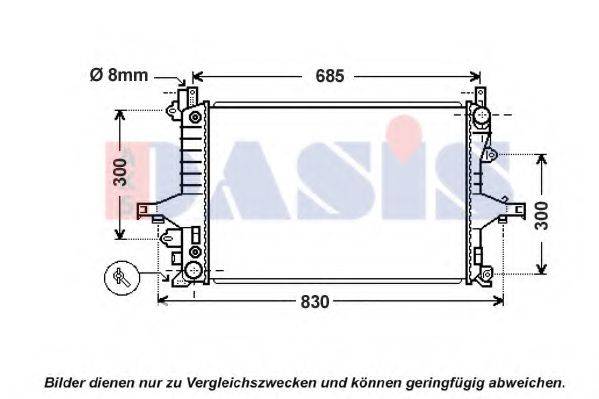 AKS DASIS 59002115 Радіатор, охолодження двигуна