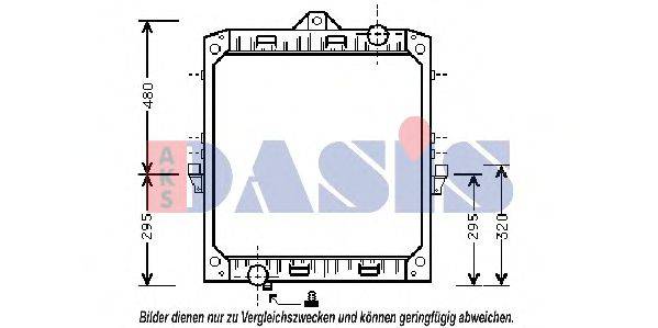 AKS DASIS 4001101 Радіатор, охолодження двигуна