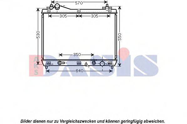 AKS DASIS SZ2102 Радіатор, охолодження двигуна