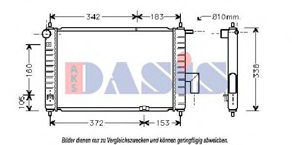 AKS DASIS DW2046 Радіатор, охолодження двигуна