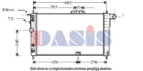 AKS DASIS 81002002 Радіатор, охолодження двигуна