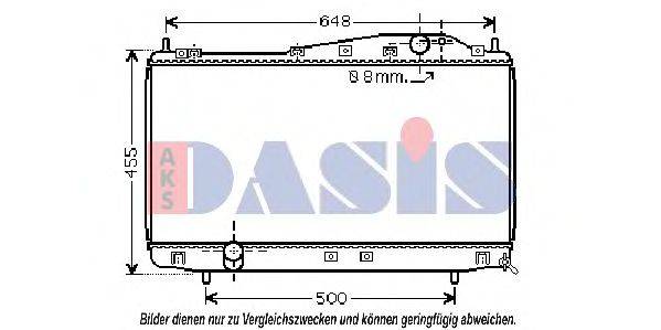 AKS DASIS DW2054 Радіатор, охолодження двигуна