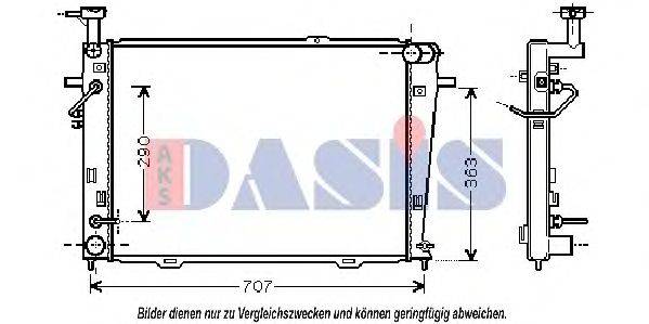AKS DASIS 82002127 Радіатор, охолодження двигуна