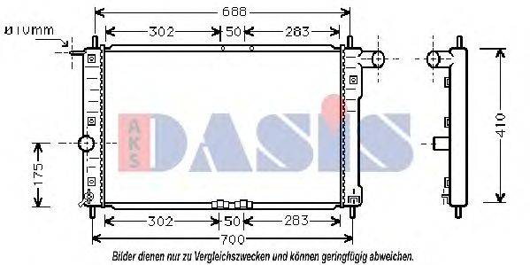 AKS DASIS DW2014 Радіатор, охолодження двигуна