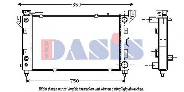 AKS DASIS 07002028 Радіатор, охолодження двигуна