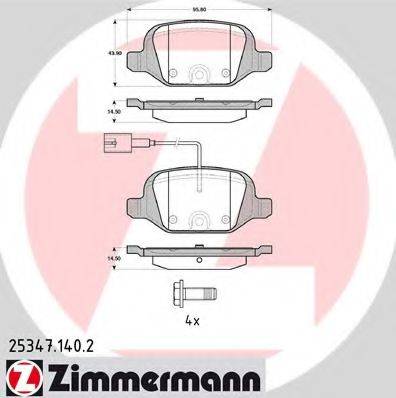 ZIMMERMANN 23601 Комплект гальмівних колодок, дискове гальмо