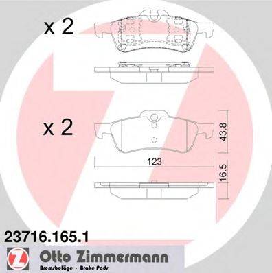 ZIMMERMANN 23716 Комплект гальмівних колодок, дискове гальмо