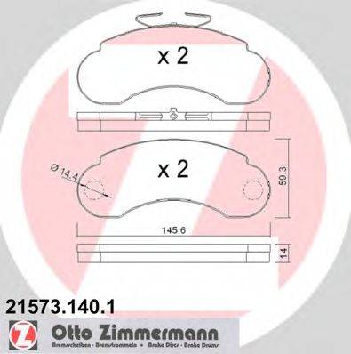 ZIMMERMANN 21573 Комплект гальмівних колодок, дискове гальмо