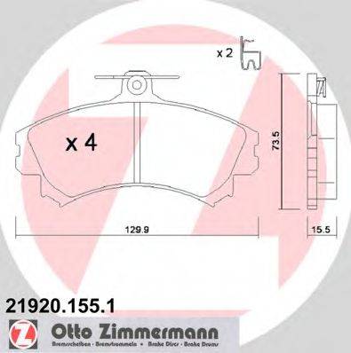 ZIMMERMANN 21920 Комплект гальмівних колодок, дискове гальмо