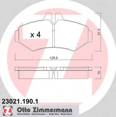 ZIMMERMANN 23021 Комплект гальмівних колодок, дискове гальмо