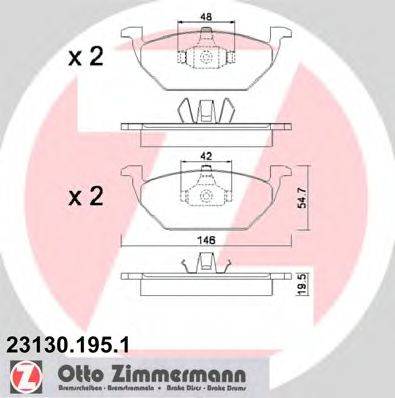 ZIMMERMANN 23131 Комплект гальмівних колодок, дискове гальмо