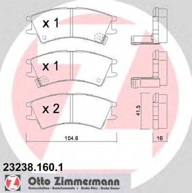 ZIMMERMANN 23240 Комплект гальмівних колодок, дискове гальмо