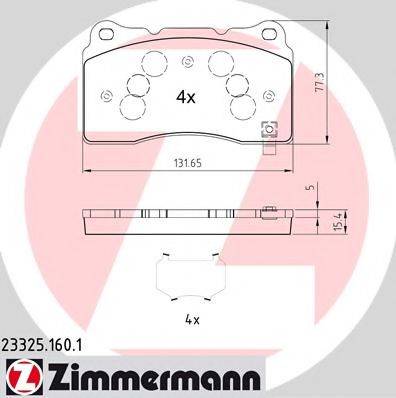 ZIMMERMANN 23325 Комплект гальмівних колодок, дискове гальмо