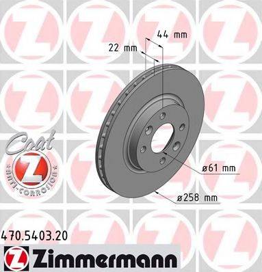 ZIMMERMANN 470540320 гальмівний диск