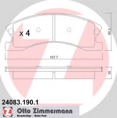 ZIMMERMANN 24083 Комплект гальмівних колодок, дискове гальмо