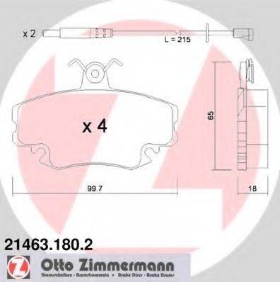 ZIMMERMANN 21404 Комплект гальмівних колодок, дискове гальмо