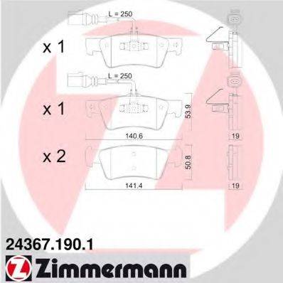 ZIMMERMANN 24556 Комплект гальмівних колодок, дискове гальмо