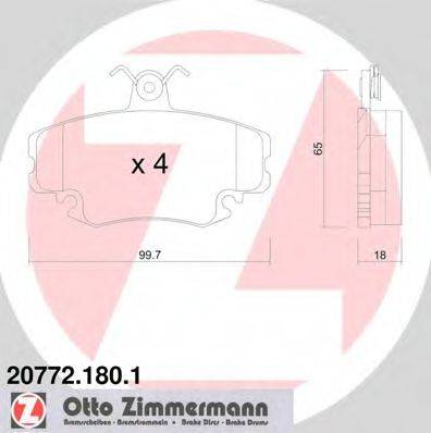 ZIMMERMANN 20937 Комплект гальмівних колодок, дискове гальмо