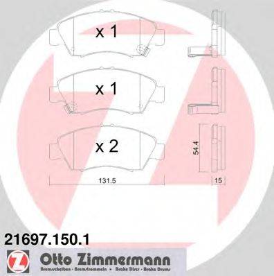 ZIMMERMANN 21699 Комплект гальмівних колодок, дискове гальмо