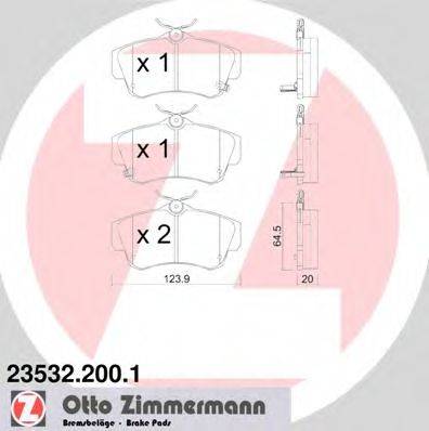 ZIMMERMANN 23534 Комплект гальмівних колодок, дискове гальмо