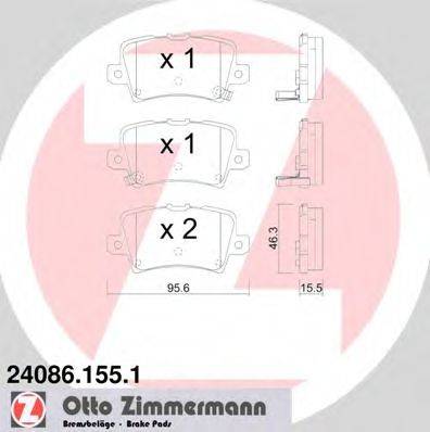 ZIMMERMANN 24519 Комплект гальмівних колодок, дискове гальмо
