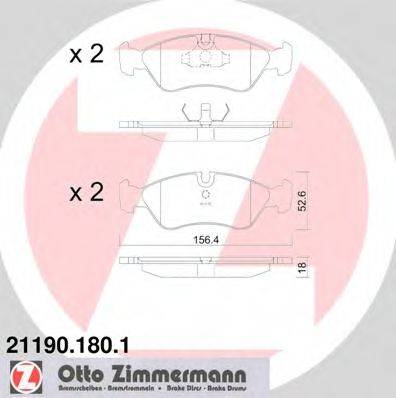 ZIMMERMANN 21190 Комплект гальмівних колодок, дискове гальмо