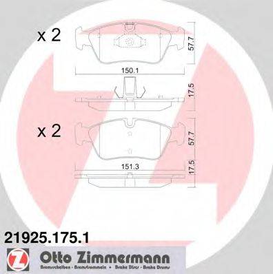 ZIMMERMANN 21926 Комплект гальмівних колодок, дискове гальмо