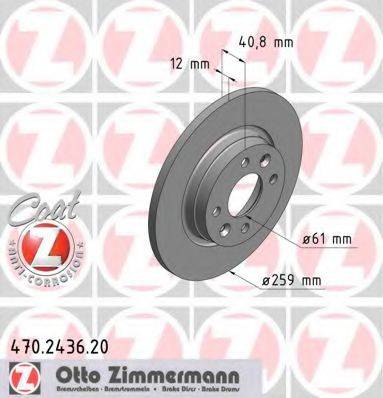 ZIMMERMANN 470243620 гальмівний диск