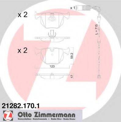 ZIMMERMANN 21487 Комплект гальмівних колодок, дискове гальмо