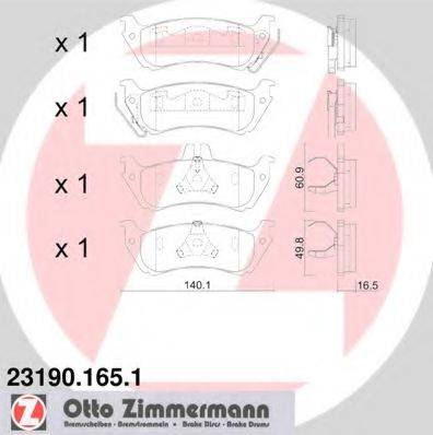 ZIMMERMANN 23718 Комплект гальмівних колодок, дискове гальмо