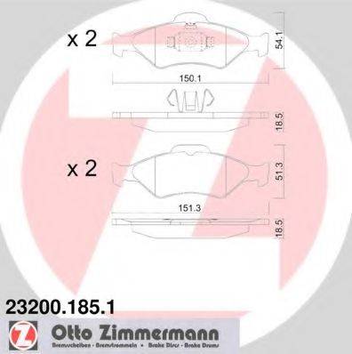 ZIMMERMANN 23200 Комплект гальмівних колодок, дискове гальмо