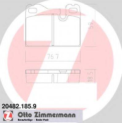ZIMMERMANN 20482 Комплект гальмівних колодок, дискове гальмо