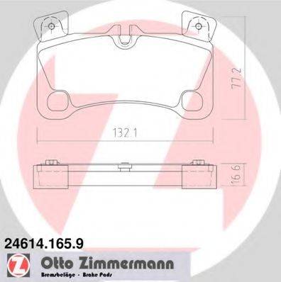 ZIMMERMANN 24614 Комплект гальмівних колодок, дискове гальмо