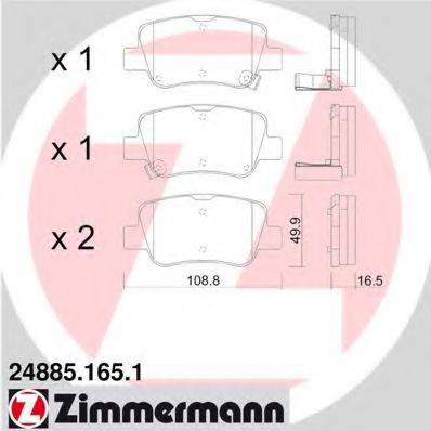 ZIMMERMANN 24947 Комплект гальмівних колодок, дискове гальмо