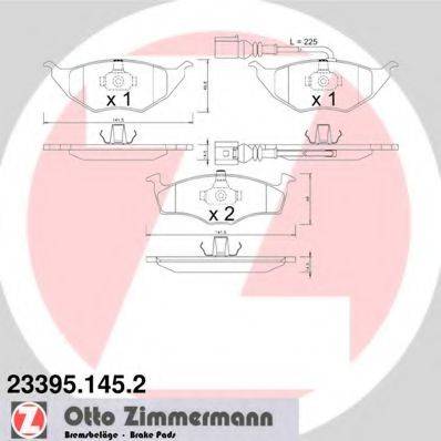 ZIMMERMANN 23824 Комплект гальмівних колодок, дискове гальмо