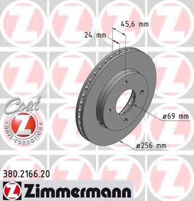 ZIMMERMANN 380216620 гальмівний диск