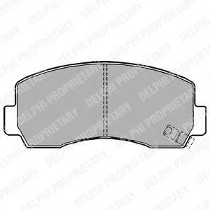 Комплект гальмівних колодок, дискове гальмо DELPHI LP1148 Комплект гальмівних колодок, дискове гальмо DELPHI LP1148