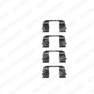 Комплектуючі, колодки дискового гальма DELPHI LX0214 Комплектуючі, колодки дискового гальма DELPHI LX0214