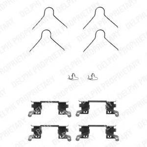 Комплектуючі, колодки дискового гальма DELPHI LX0253 Комплектуючі, колодки дискового гальма DELPHI LX0253