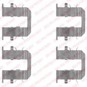 Комплектуючі, колодки дискового гальма DELPHI LX0489 Комплектуючі, колодки дискового гальма DELPHI LX0489