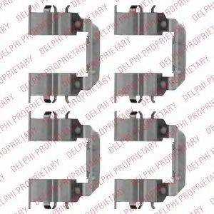 Комплектуючі, колодки дискового гальма DELPHI LX0510 Комплектуючі, колодки дискового гальма DELPHI LX0510