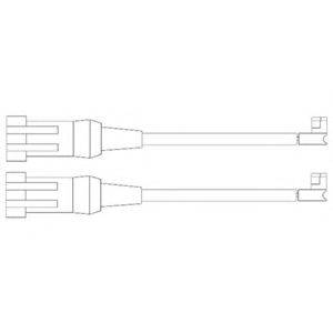 Контрольний контакт, контроль шару гальмівних колодок