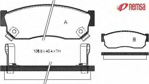 METZGER 20958 Комплект гальмівних колодок, дискове гальмо